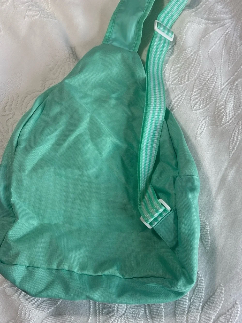 One shoulder blue beach bag